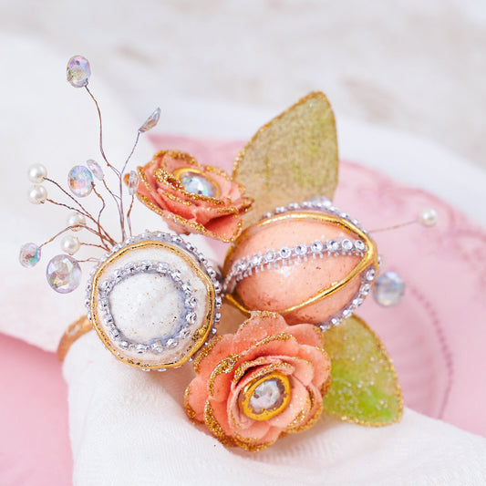 Elegant Napkin Ring Premium Handcrafted for Easter and Spring - HOLIDAY TREE