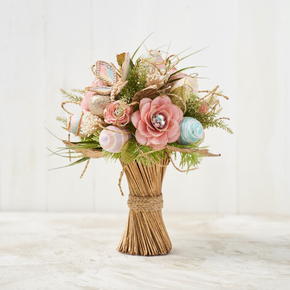 Floral Standing Bouquet Handcrafted Centerpiece Easter and Spring - HOLIDAY TREE