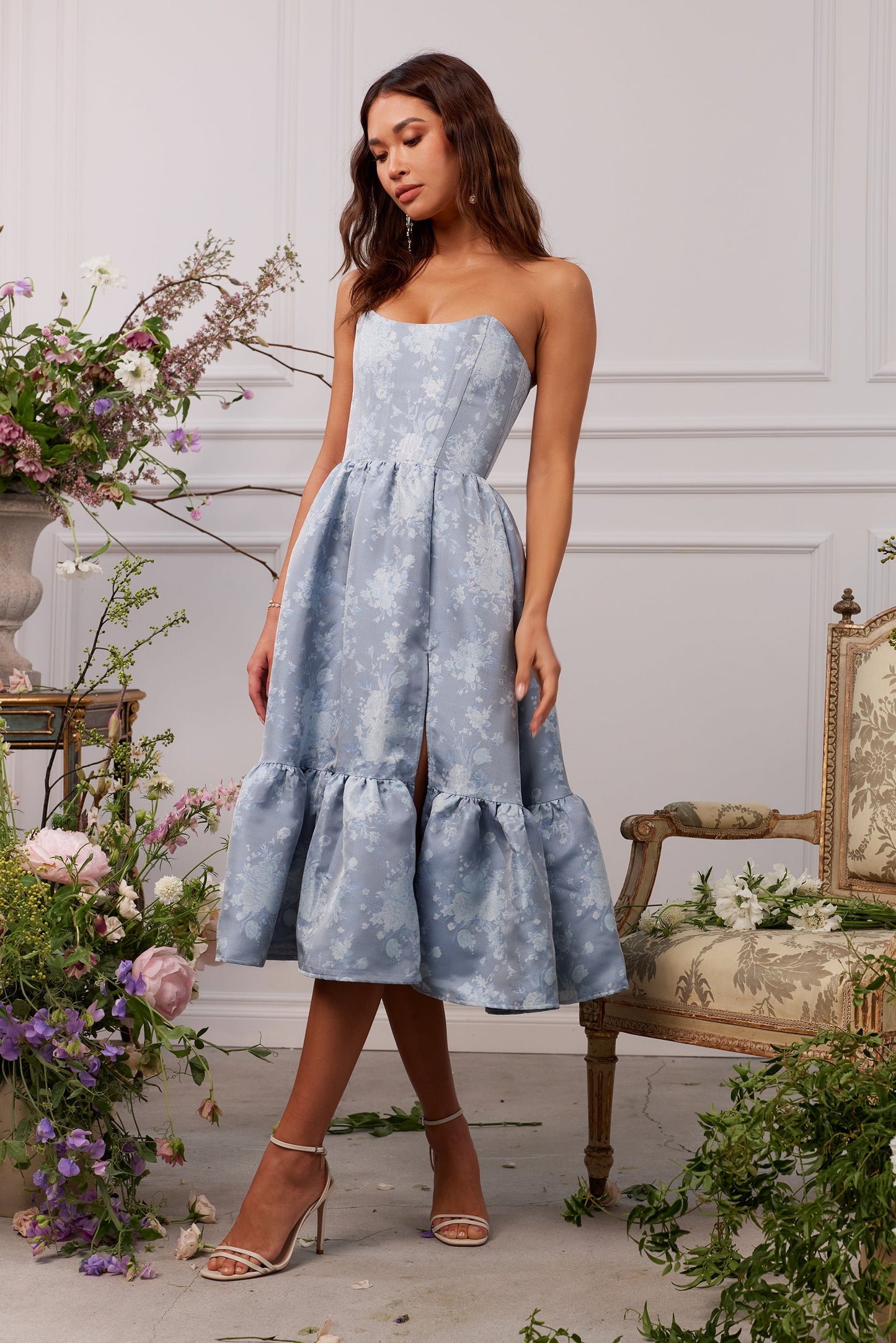 The Virginia Dress in Denim Blue Windsor