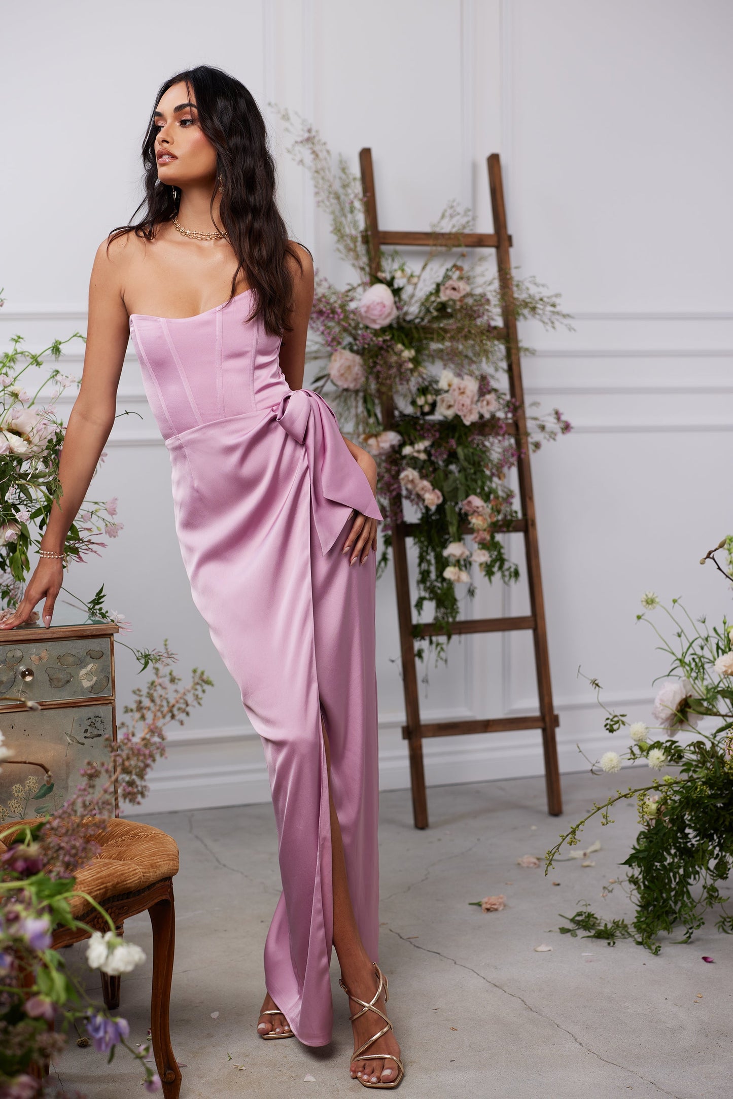 The June Dress in Mauve Mist