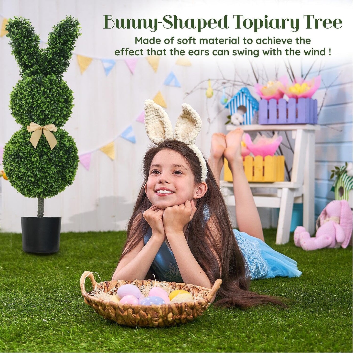 ✨BUY 1 GET 1 FREE🐰Easter Hot Sale💥Artificial Bunny-Shaped Topiary Tree 35''