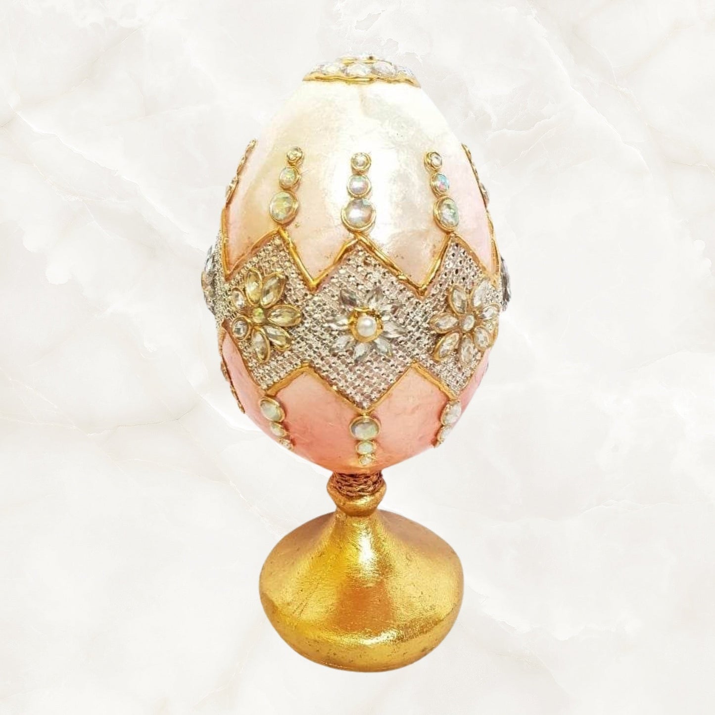 Capiz Jeweled Egg Stand for Easter - HOLIDAY TREE