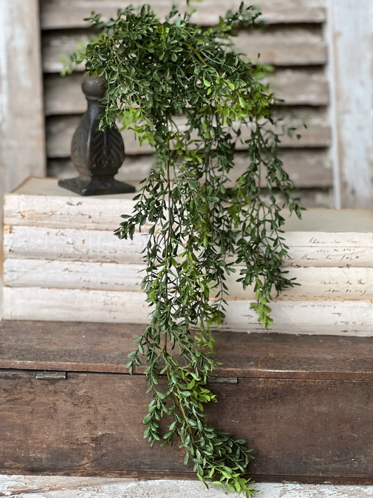 Faux Boxwood Hanging Bush