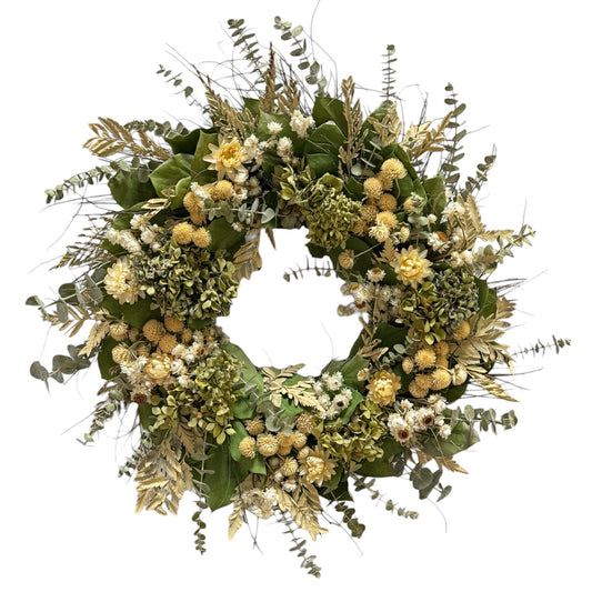 18" Wild Meadow Wreath - Dried Flower Wreath