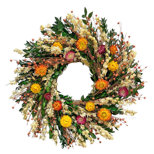 18" Graceful Garden Wreath - Dried flower Wreath