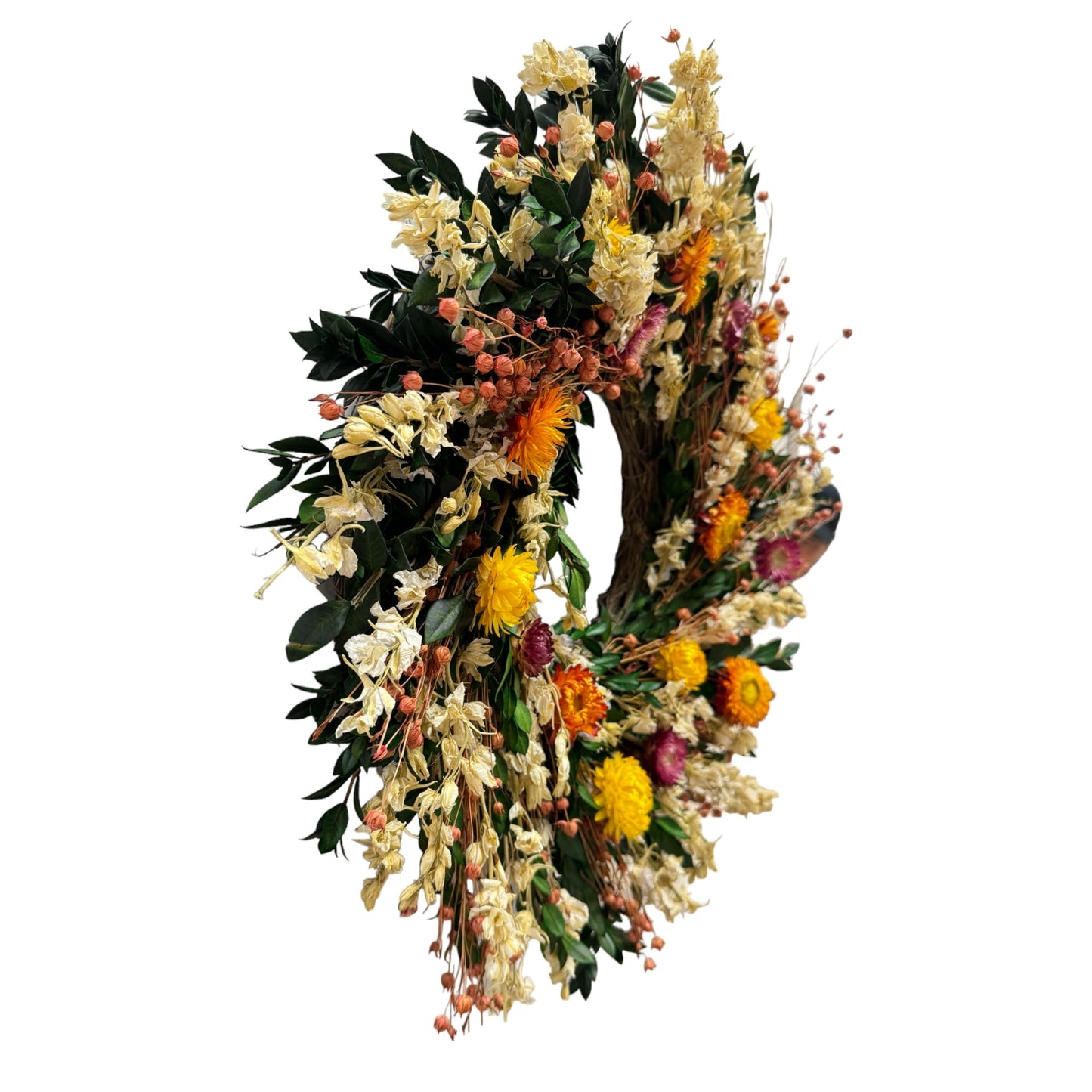 18" Graceful Garden Wreath - Dried flower Wreath