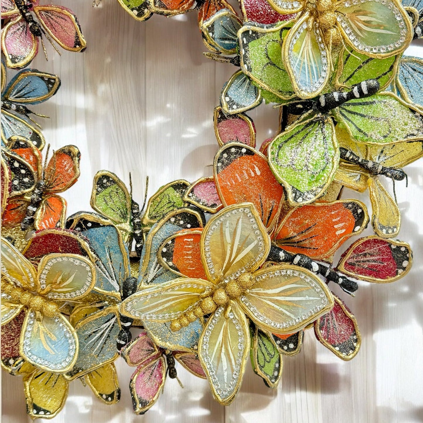 22" Butterfly Capiz Wreath