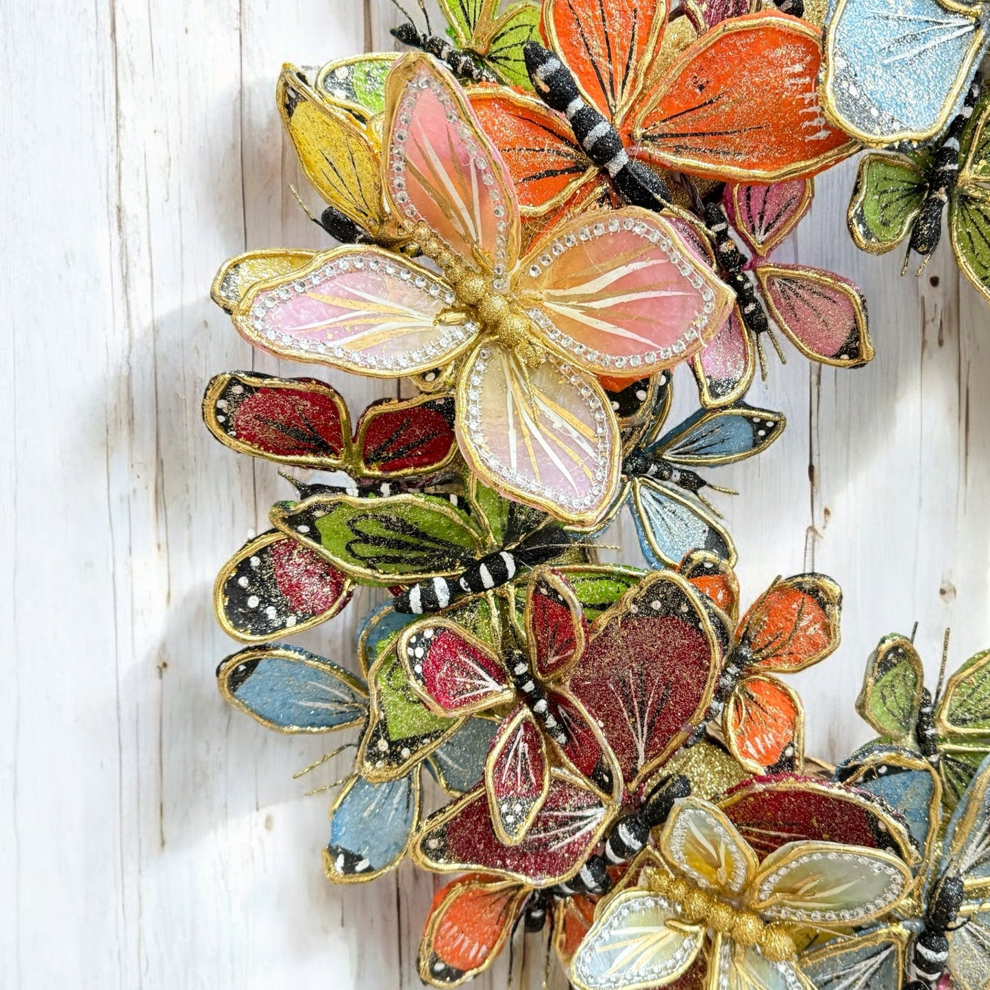 22" Butterfly Capiz Wreath