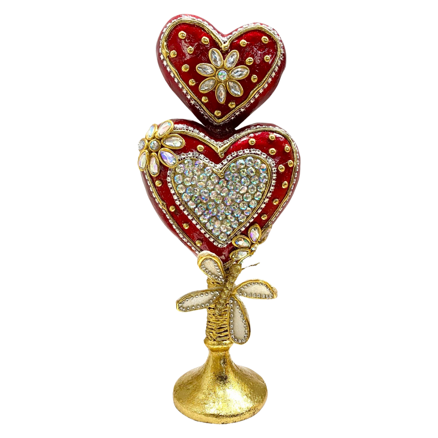 Jeweled Hearts Laminated Capiz Décor for  Valentine's Day and Wedding Decor