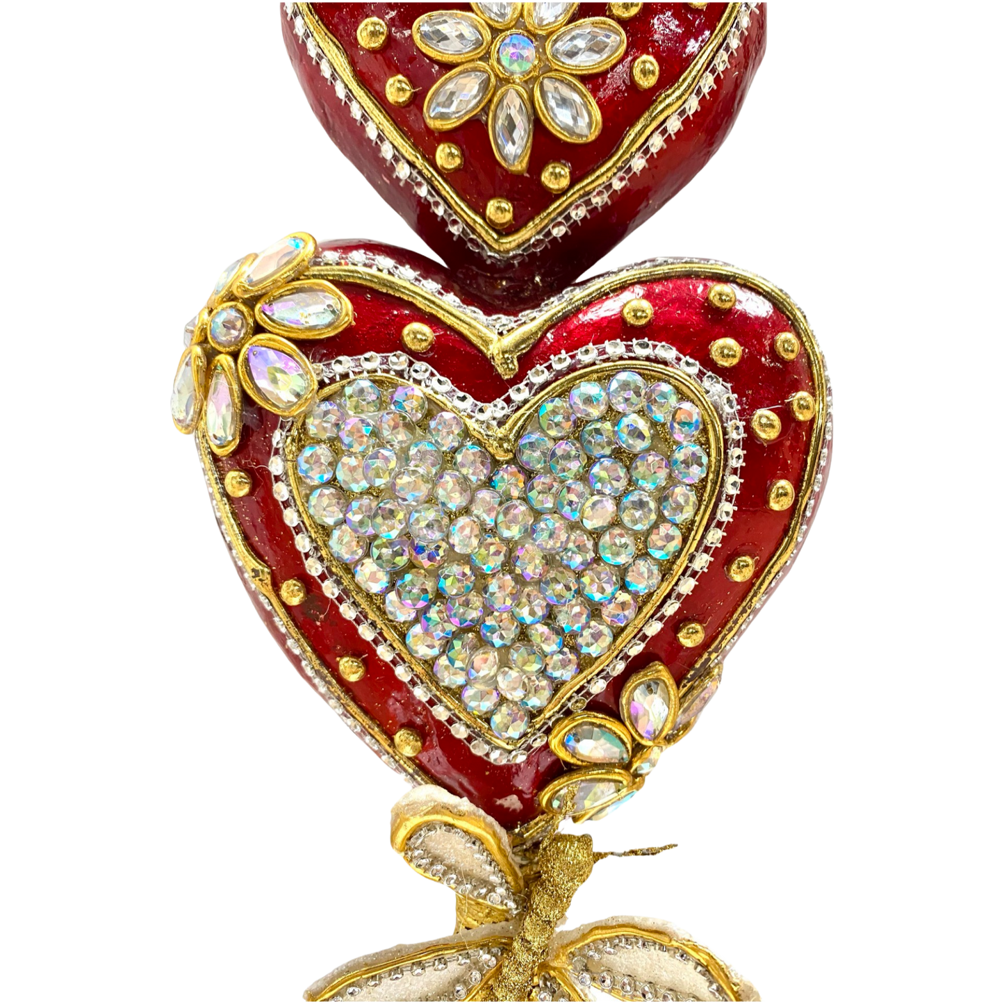 Jeweled Hearts Laminated Capiz Décor for  Valentine's Day and Wedding Decor