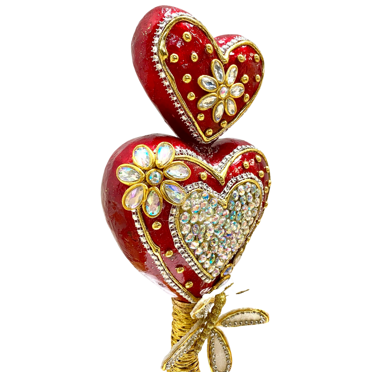 Jeweled Hearts Laminated Capiz Décor for  Valentine's Day and Wedding Decor