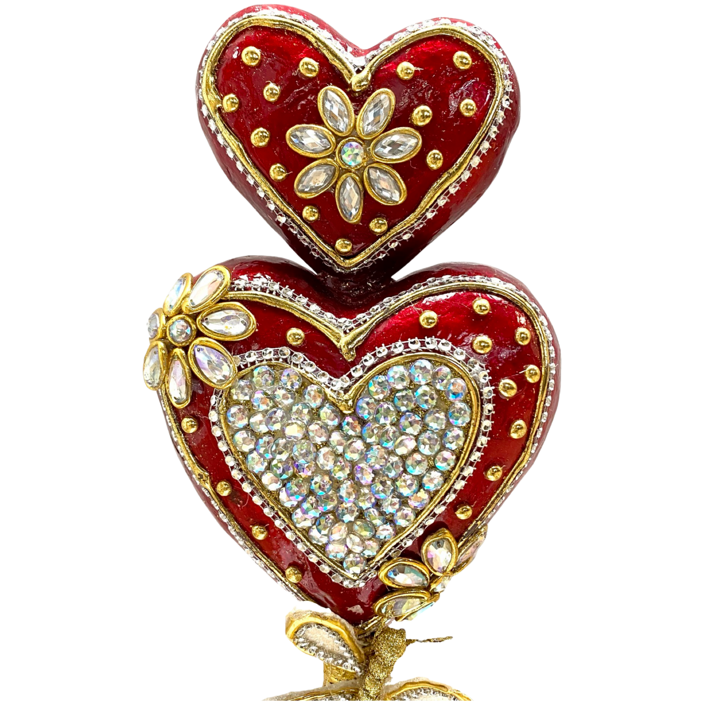 Jeweled Hearts Laminated Capiz Décor for  Valentine's Day and Wedding Decor