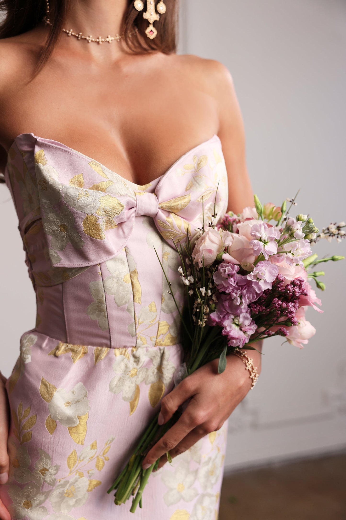 The Beth Dress in Light Lilac Baroque Floral