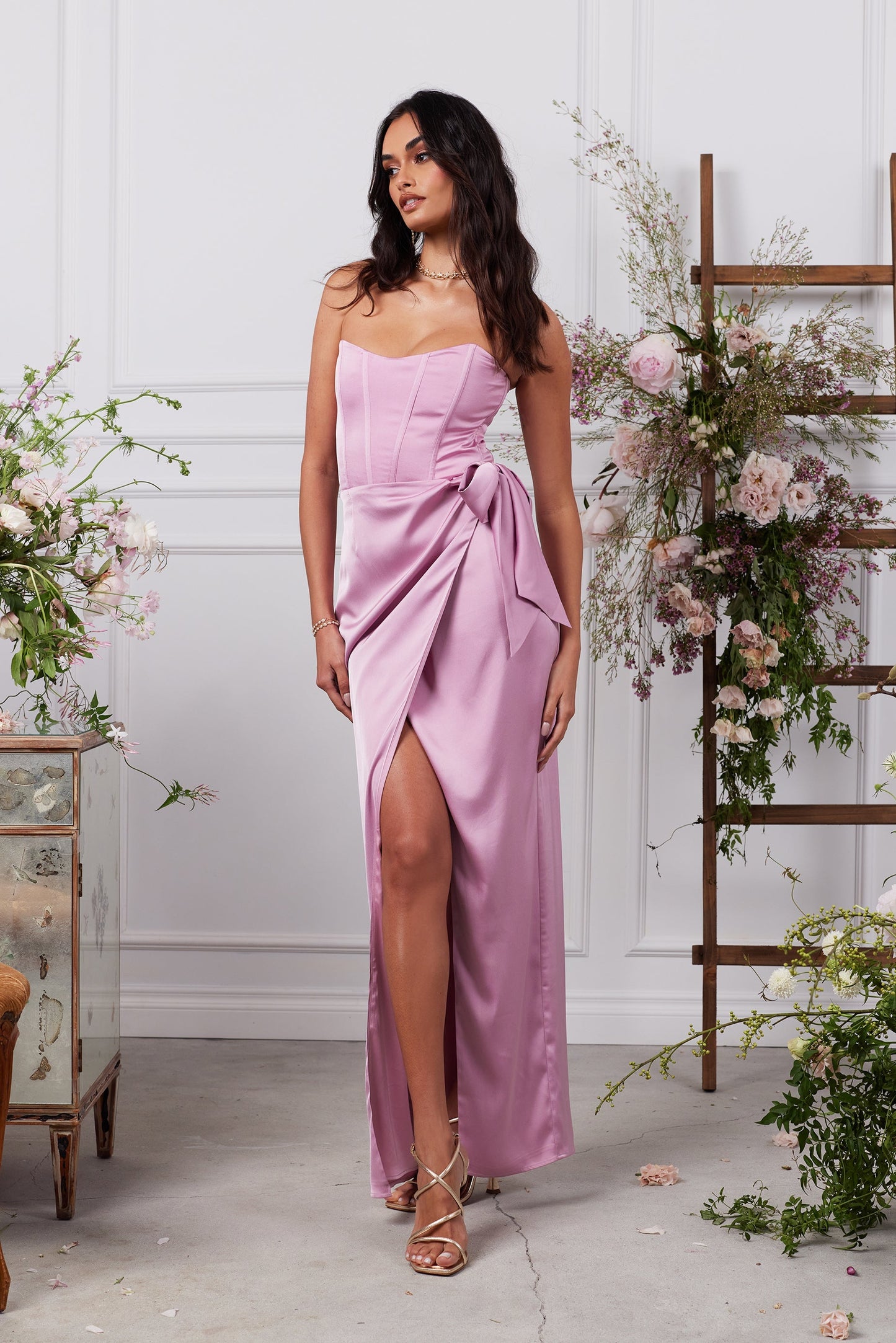 The June Dress in Mauve Mist