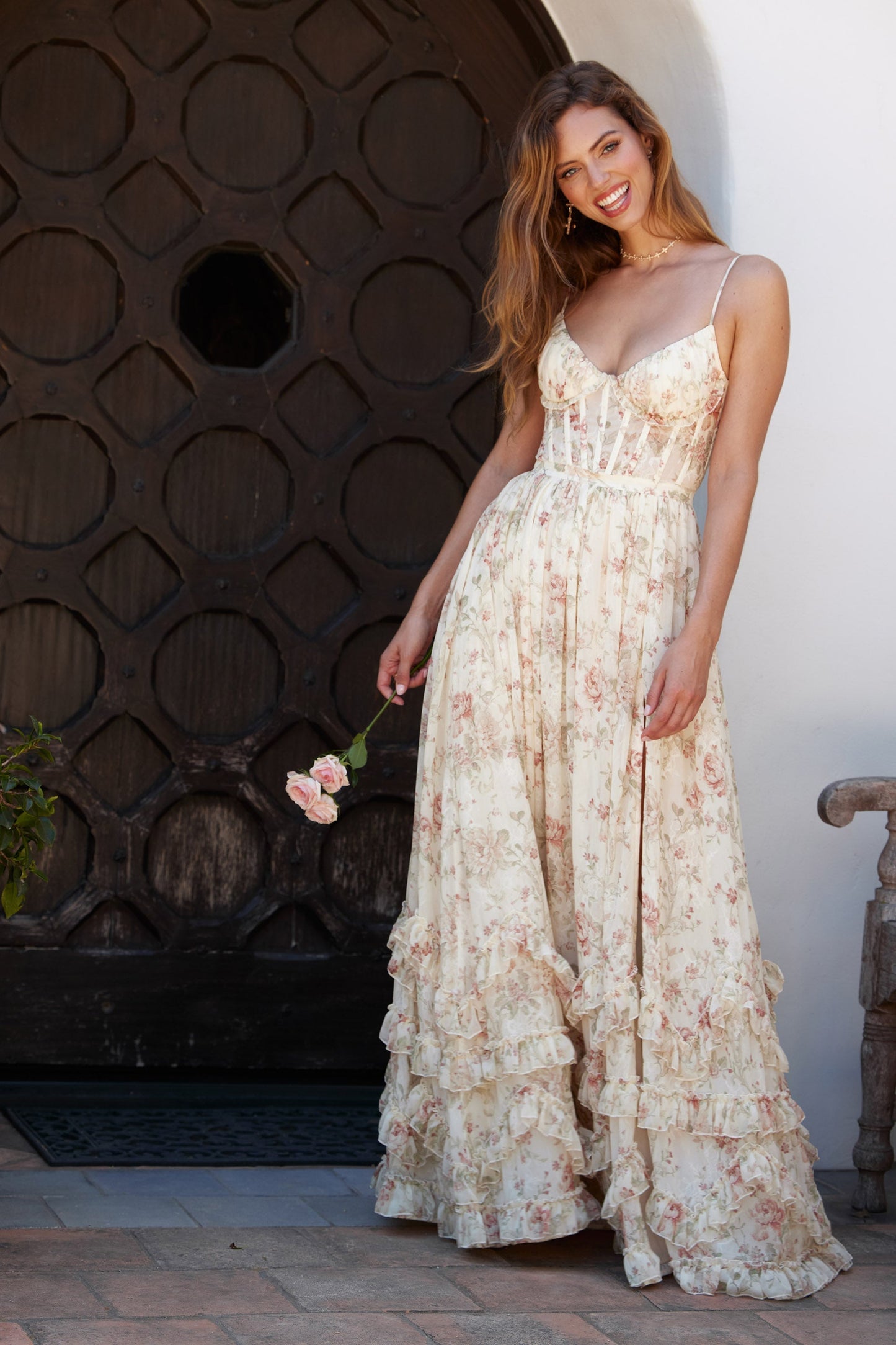 The Carmen Dress in Carmel Valley Rose