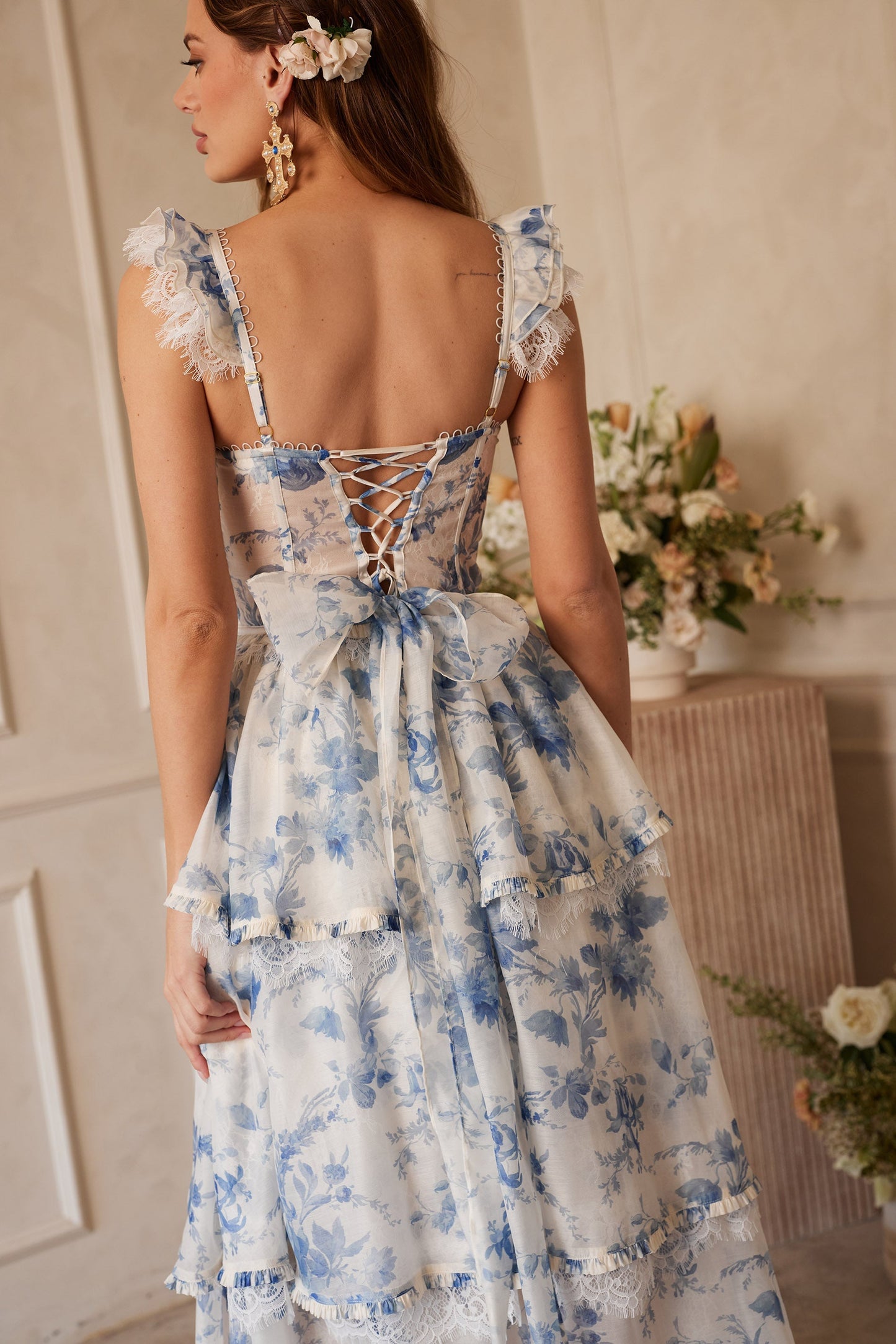 The Jolie Dress in Provencal Blue Floral