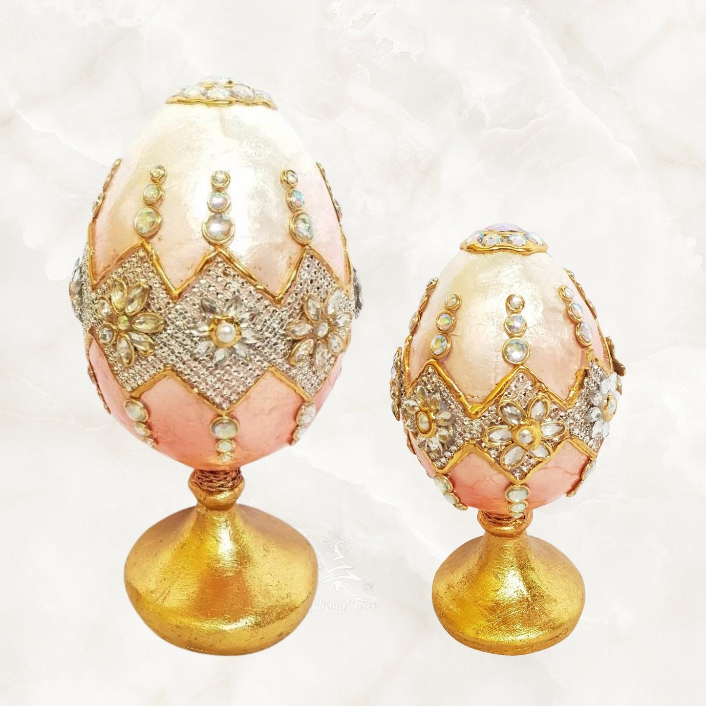 Capiz Jeweled Egg Stand for Easter - HOLIDAY TREE